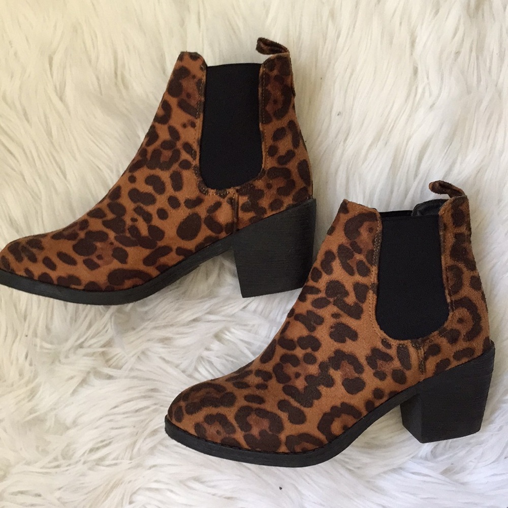 Leopard Print Ankle Booties - image 2
